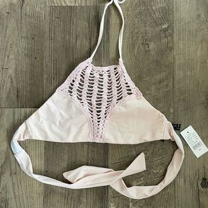 NWT Pacsun Pink Crochet Bikini Top